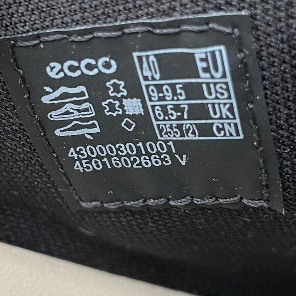 Ecco Soft 7 Lo Cut Lace Up Leather Sneakers Black + White Sz 40EU/9-9.5US NWOT - Picture 9 of 13